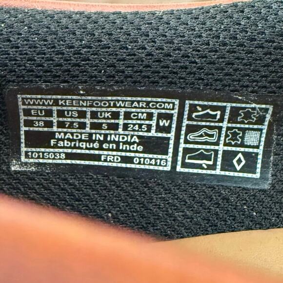 Keen Mora Button Slip On Size 7.5 Brown Leather Wedge Loafer Clog Slip On - Picture 9 of 10